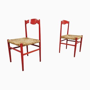 Italian Lacquered Dining Chairs, 1950s, Set of 2