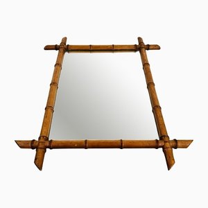 Espejo de imitación de bambú
