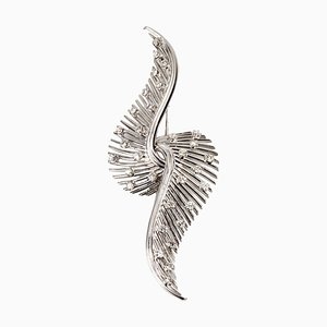 Broche en Or en Forme d'Ailes avec Diamants