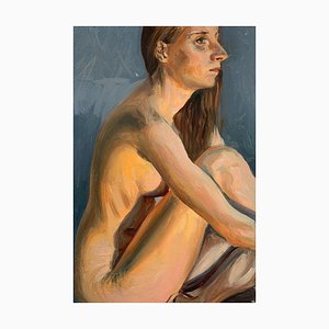 Agnieszka Staak-Janczarska, un desnudo, 2020, óleo sobre cartón