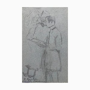Otto Vautier, Esquisse d'homme en costume, 1910, Crayon sur Papier