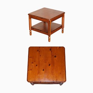 Vintage Knotty Pine Wood Side Table