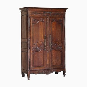 Grande Armoire Antique Sculptée avec Panneaux Artisanaux, 1844