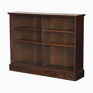Antique Victorian Dwarf Open Library Bookcases with 2 Shelves Per Side