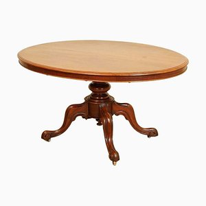Victorian Tilt-Top Table on Carved Tripod Base with Castors