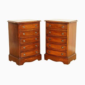 Georgian Style Bedside Tables, Set of 2