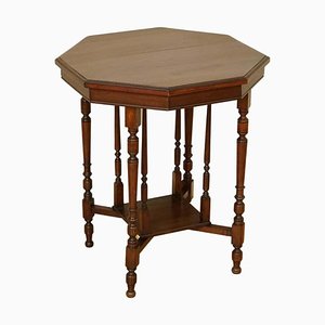 Arts and Crafts Octagonal Hardwood Side Table
