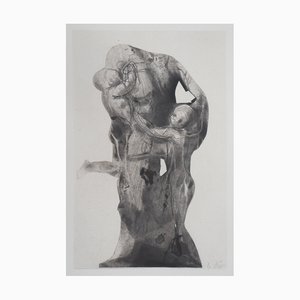 Nach Auguste Rodin, eingesperrter Ugolino, 19. Jahrhundert, Radierung