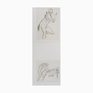 After Auguste Rodin, Two Boards, Engraving, XIX secolo