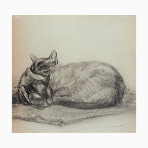 Théophile Alexandre Steinlen, Sleeping Cats, 1933, Lithograph