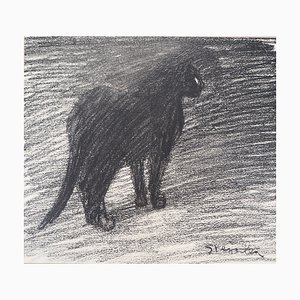 Théophile Alexandre Steinlen, Le chat dans la nuit, 1933, Lithograph