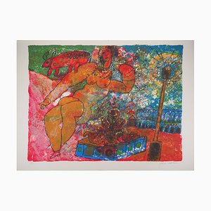 Théo Tobiasse, Song of Songs: Fountain of Love, 1975, Original Lithograph