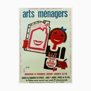 Francis Bernard, Arts Ménagers Palais de la Défense Paris Paris, 1960, Original Lithographic Poster