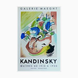 Wassily Kandinsky, Abstract Improvisation, 1955, Original Lithographie Plakat