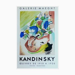 Wassily Kandinsky, Abstract Improvisation, 1955, Póster litográfico original