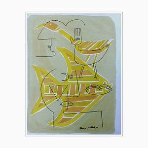 Victor Brauner, Traces Interstices, 1963, Lithographie Originale