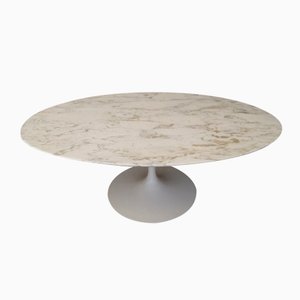 American Calacatta Marble Coffee Table by Eero Saarinen for Knoll, 1980s