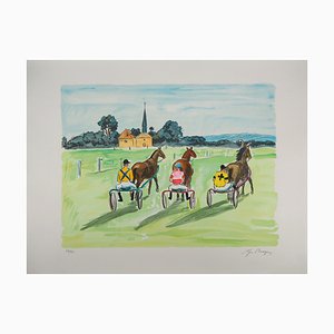 Yves Brayer, Les Trotteurs, 1973, Lithograph