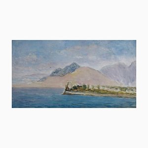 Giovanni Malesci, Sicilian Coast, 1957, Oil on Canvas