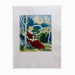 Eugène Grasset, In the Woods, 1899, Original Lithograph