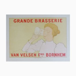 Armand Rassenfosse, Grande Brasserie Van Velsen, 1896, Original Lithograph