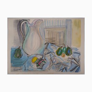 Raoul Dufy, Pears and White Pot, 1953, Litografía original