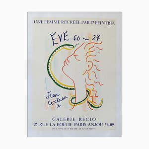Poster originale di Jean Cocteau, Eve a Woman Recreated by 27 Painters