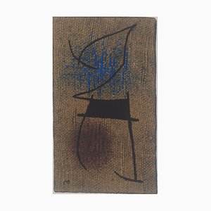 After Joan Miro, Woman in Blue, 1965, Lithograph