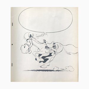 Morris, Jolly Jumper Zeichnung, Tusche auf Papier