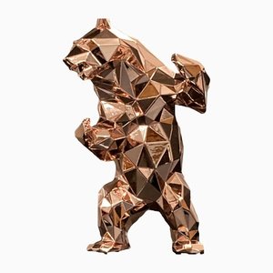 Richard Orlinski, Standing Bear Gold Pink, Sculpture