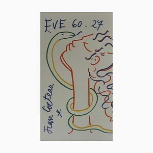 Jean Cocteau, Eve and the Snake, Lithograph