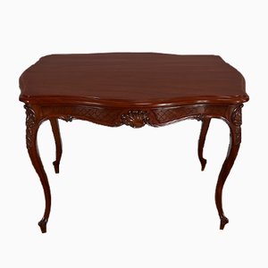 Table Basse Style Louis XV en Acajou Massif, 19ème Siècle