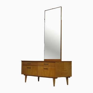Bauhaus Cherrywood Mirror Dresser, 1950s
