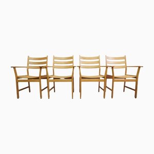 Danish Armchair Dining Chair by Kurt Østervig for k.p. Møbler, Set of 4
