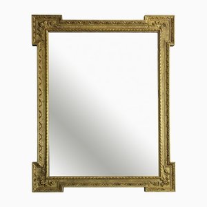 Large Antique Gilt Wall Mirror or Overmantle, Early 19th Century