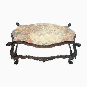 Early 20th Century Coffee Table With a Marble Top, Italy
