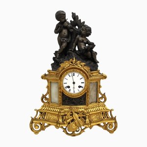 Napoleon III 19th Century Gilt Bronze Pendulum Clock