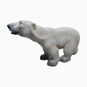Danish Model 1156 Porcelain Polar Bear Figurine by Dahl Jensen for Bing & Grondahl