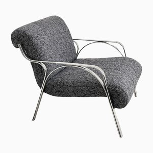 Armchair in Gray Fabric by Vittorio Gregotti, 1960s