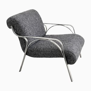 Fauteuil en Tissu Gris par Vittorio Gregotti, 1960s