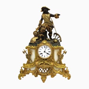 19th Century Napoleon III Gilt Bronze Pendulum Clock
