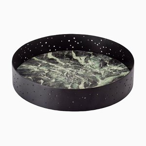 Marble and Steel Elliptical Centerpiece by Stella Orlandino for Kimano