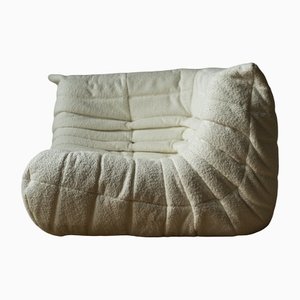 Sedia angolare Bouclette Togo bianca di Michel Ducaroy per Ligne Roset