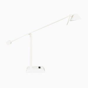 Lampada da scrivania nr. 7682-151 in metallo bianco di Hillebrand, anni '80