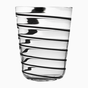 Schwarzes Twist Wasserglas von Nason Moretti