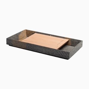 Marble and Wood Maidda Holder Tray by Margherita Alioto and Mimma Occino