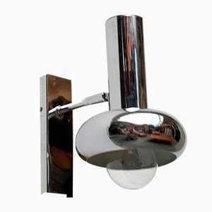 German Space Age Chrome Wall Lamp
