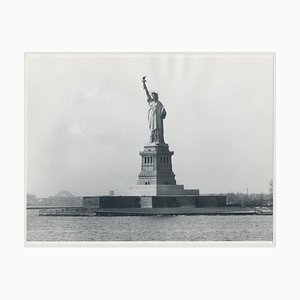 Estatua de la libertad, EE. UU., Años 60, fotografía en blanco y negro