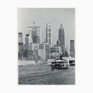 New York City, Waterfront, USA, 1960er, Schwarz-Weiß-Fotografie
