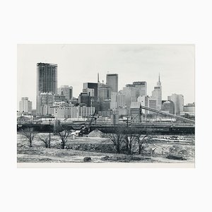 Fotografía en blanco y negro de Dallas Skyline, EE. UU., Años 60